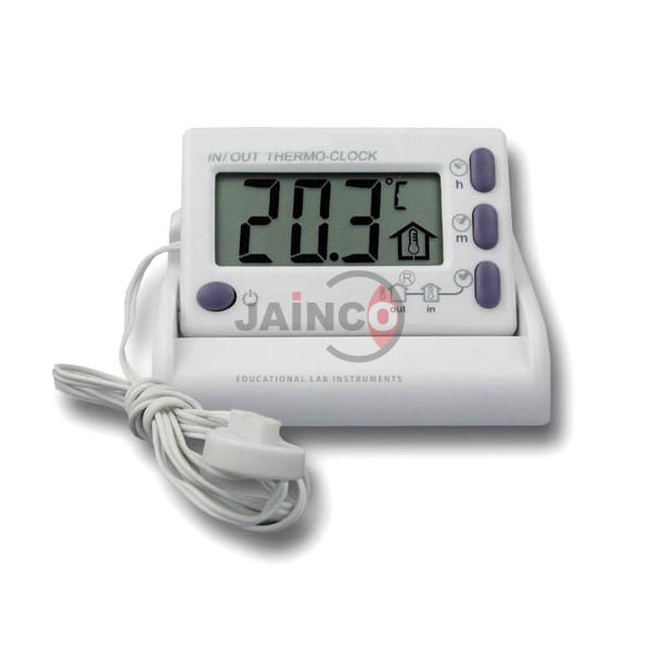 Indoor Outdoor Thermometer Clock